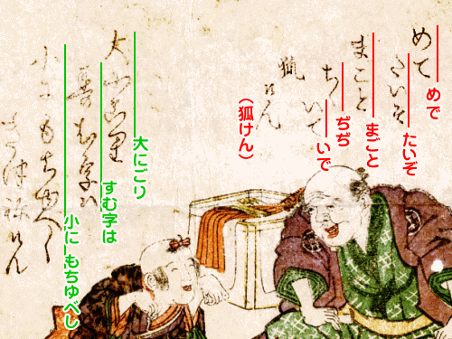 文政四年の絵暦・大小暦
